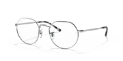 Prescription eyeglass frames, round lenses with silver metal and slim temples