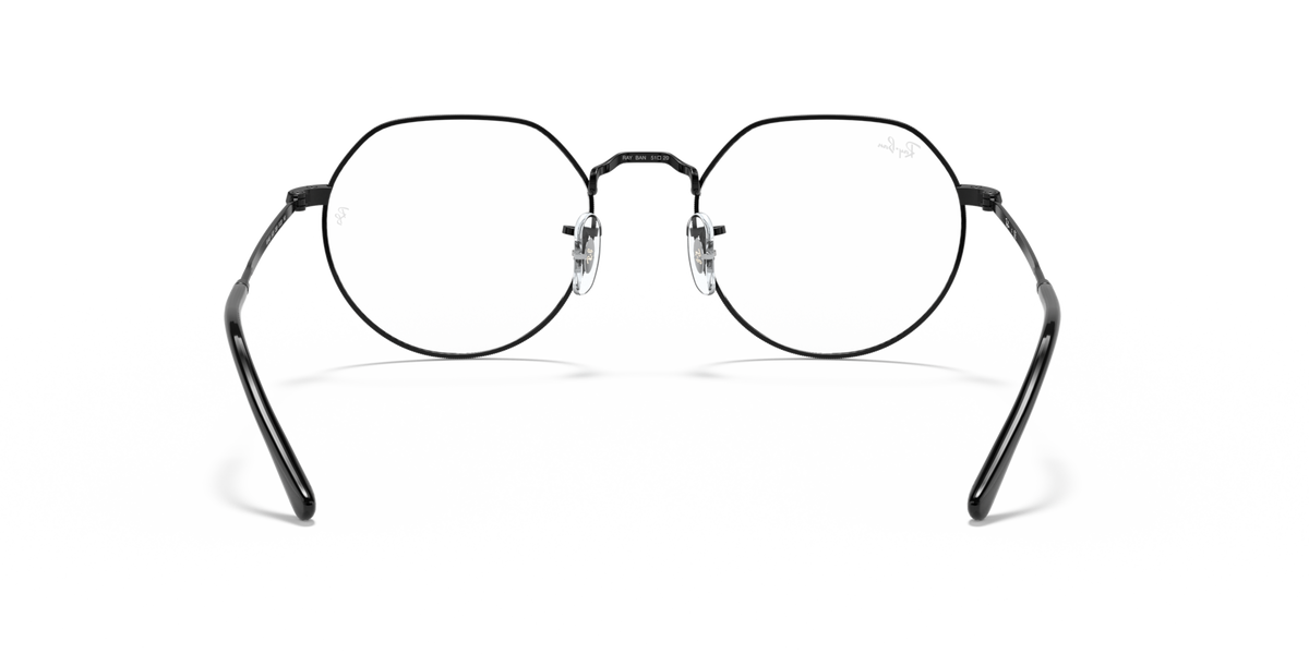 Ray-Ban prescription eyewear frames, round dark metal front with hinged arms