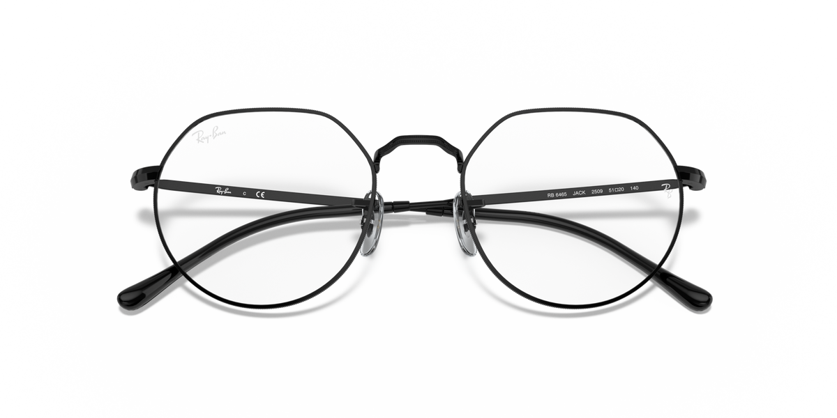 Ray-Ban prescription eyewear frames, round gunmetal metal with black temple tips