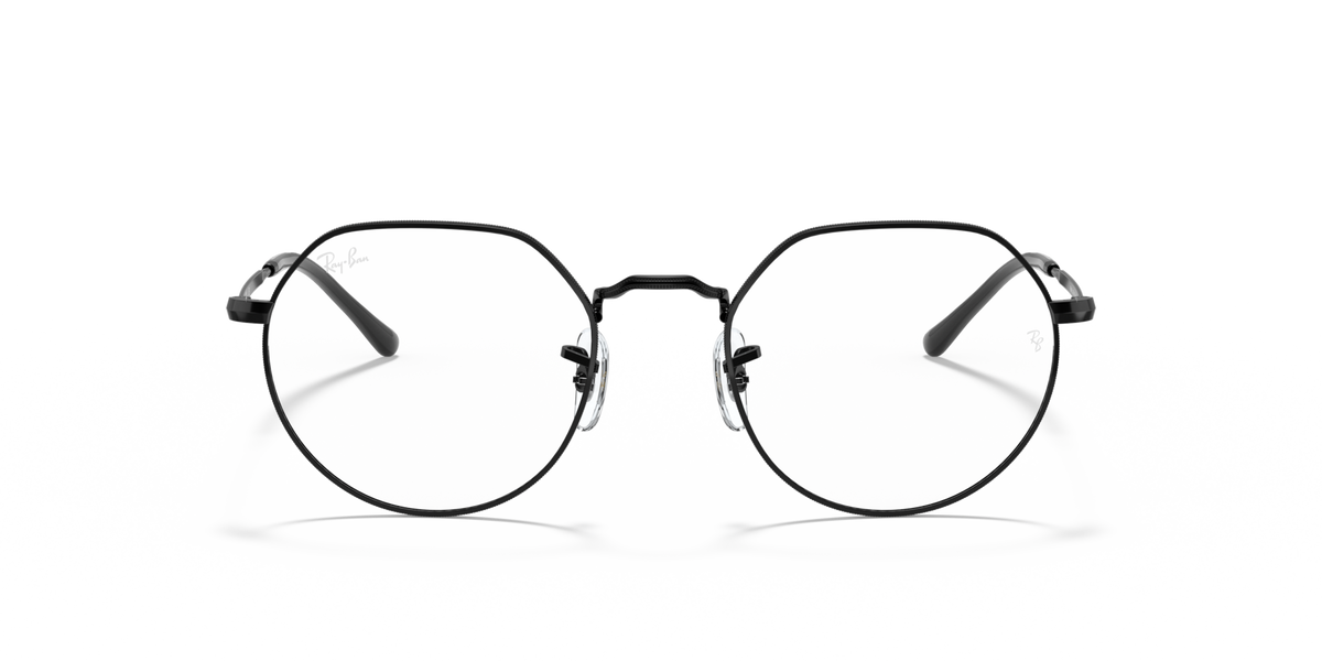 Ray-Ban prescription eyewear frames, round dark frames with nose bridge detail