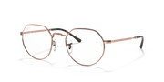 Ray-Ban prescription eyewear frames, round rose-gold metal with tortoise temples