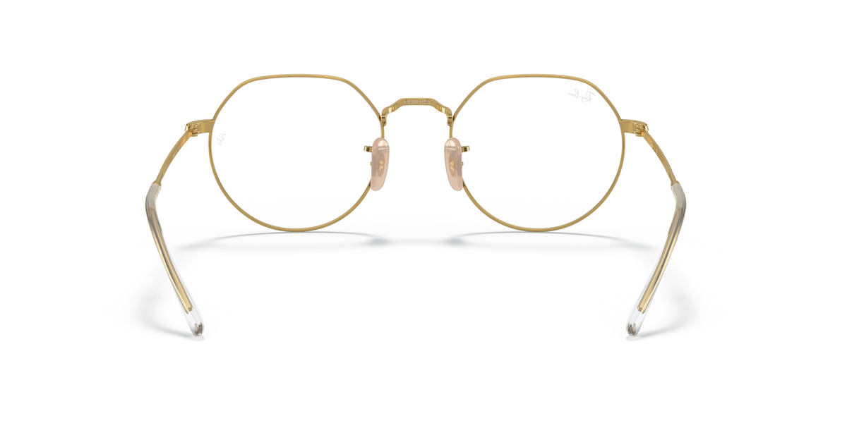 Ray-Ban round prescription eyewear frames, gold tone metal with center bridge