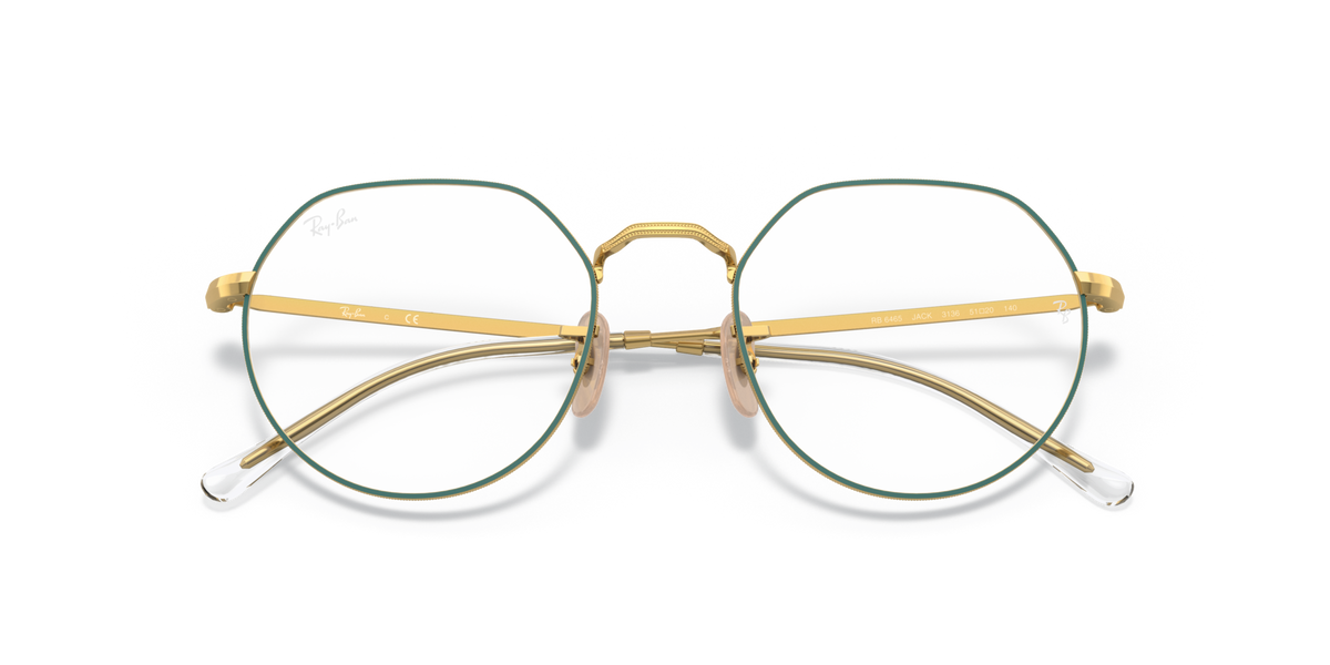 Ray-Ban round prescription eyewear frames, gold tone metal with slim temples