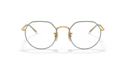 Ray-Ban round prescription eyewear frames, gold tone metal with clear lenses