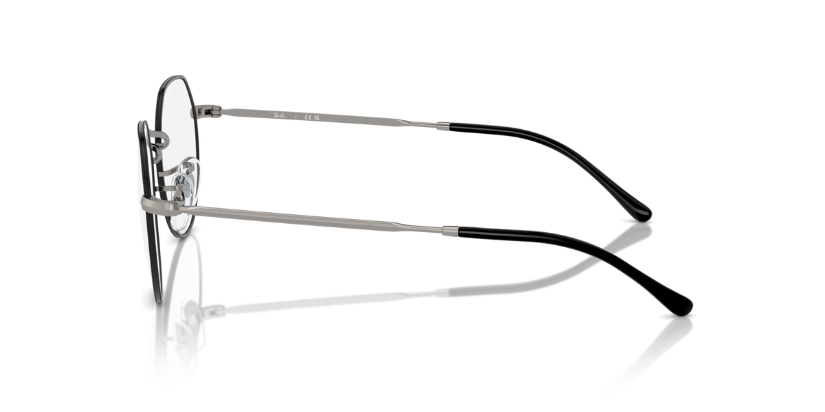 Prescription eyeglass frames, gunmetal metal with curved temples and bridge