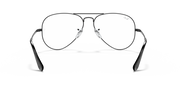 Black aviator prescription eyewear frames, front view with round lenses