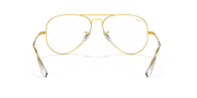 Gold aviator prescription eyewear frames, front view with round lenses