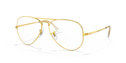 Gold aviator prescription eyewear frames with round lenses and metal temples