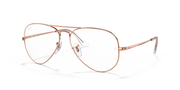 Rose gold aviator prescription eyewear frames with round lenses and metal temples