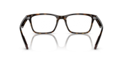 Tortoise prescription eyewear frames, front view with rectangular lenses