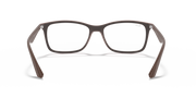 Ray-Ban RX7047 prescription frames in brown, front view with curved nose bridge