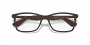 Ray-Ban RX7047 prescription frames in brown, front view with size text on temple