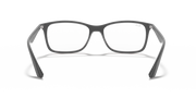 Ray-Ban RX7047 prescription frames in dark gray, front view with curved nose bridge