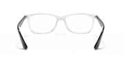 Transparent rectangular prescription frames with dark temple tips
