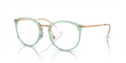 Ray-Ban prescription eyewear frames, round mint green with copper temples