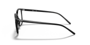 Ray-Ban RX7185 prescription eyewear frames, side view of dark gray metal hinges