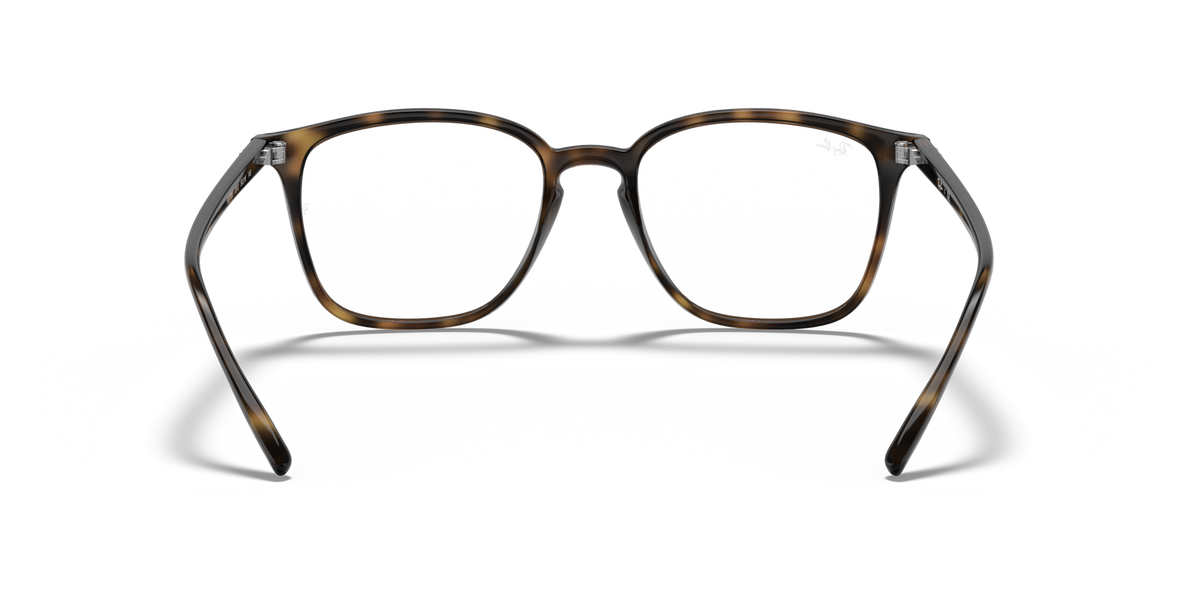 Ray-Ban RX7185 prescription eyewear frames, front view with brown tortoise rims