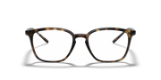 Ray-Ban RX7185 prescription eyewear frames, brown tortoise rounded-rectangle front