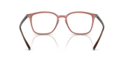 Havana brown transparent square prescription eyewear frames front view, clear lenses