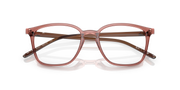 Havana brown transparent prescription eyewear frames front view with clear lenses