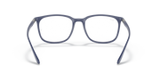 Ray-Ban prescription eyewear frames, charcoal rectangular full-rim with clear lenses