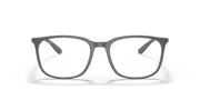 Ray-Ban RX7199 eyeglass frames, dark gray, full-rim rectangular lenses, front view