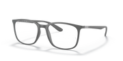 Ray-Ban RX7199 eyeglass frames, dark gray, full-rim rectangular shape, front view