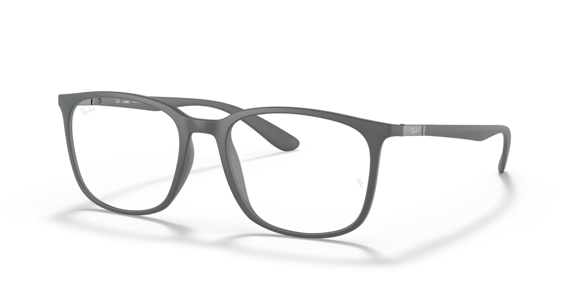 Ray-Ban RX7199 eyeglass frames, dark gray, full-rim rectangular shape, front view