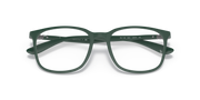 Ray-Ban RX7199 eyeglass frames, greenish-gray, close front view with full-rim lenses