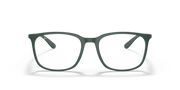Ray-Ban RX7199 eyeglass frames, greenish-gray, full-rim rectangular lenses, front view