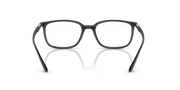 Matte black prescription eyeglass frames, front view with angled temple supports