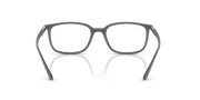 Ray-Ban RX prescription frames, matte grey finish, two-tone lens openings, angled front