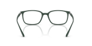 Ray-Ban RX prescription frames, matte grey finish, rectangular lenses, angled front view