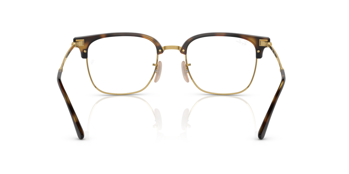 Ray-Ban Clubmaster prescription eyewear frames, black with silver metal accents