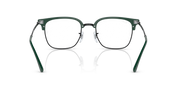 Ray-Ban Clubmaster prescription frames, green acetate front view with metal hinges