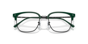 Ray-Ban Clubmaster prescription frames, green front frames with silver nose bridge