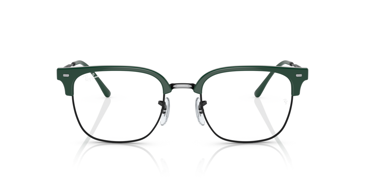 Ray-Ban Clubmaster prescription frames, green acetate with silver metal bridge