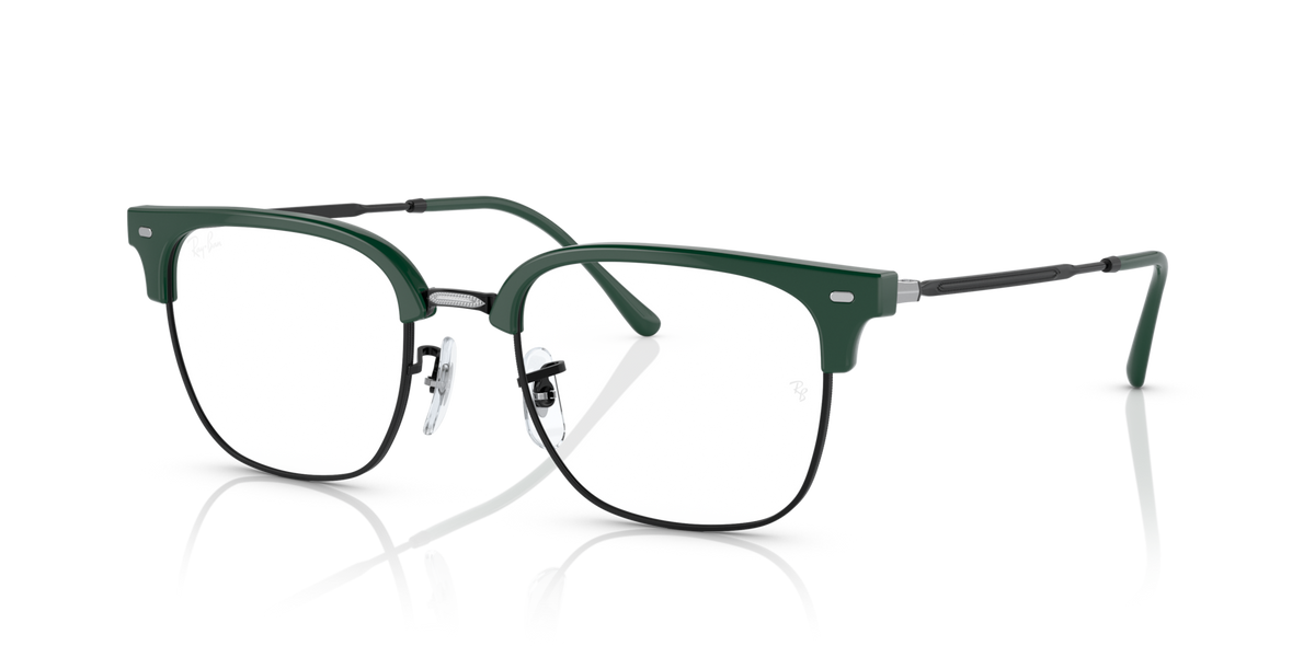 Ray-Ban Clubmaster prescription frames, green acetate with silver metal details