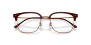 Ray-Ban prescription eyeglass frames, havana brown acetate with clear lenses