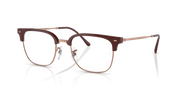 Ray-Ban Clubmaster prescription frames, havana brown with gold-toned metal accents