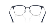Ray-Ban prescription eyeglass frames, dark blue acetate frames with clear lenses