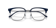 Ray-Ban prescription eyeglass frames, blue translucent frames with clear lenses