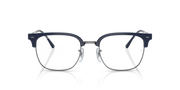 Ray-Ban prescription eyeglass frames, blue metal frames with clear square lenses
