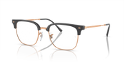 Ray-Ban prescription eyeglass frames, havana front with copper-toned temples