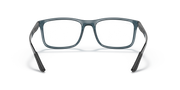 Ray-Ban prescription eyewear frames, blue translucent full-rim glasses front view