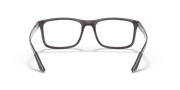 Ray-Ban RX8908 prescription eyewear frames, gray rectangular front, blue temple detailing