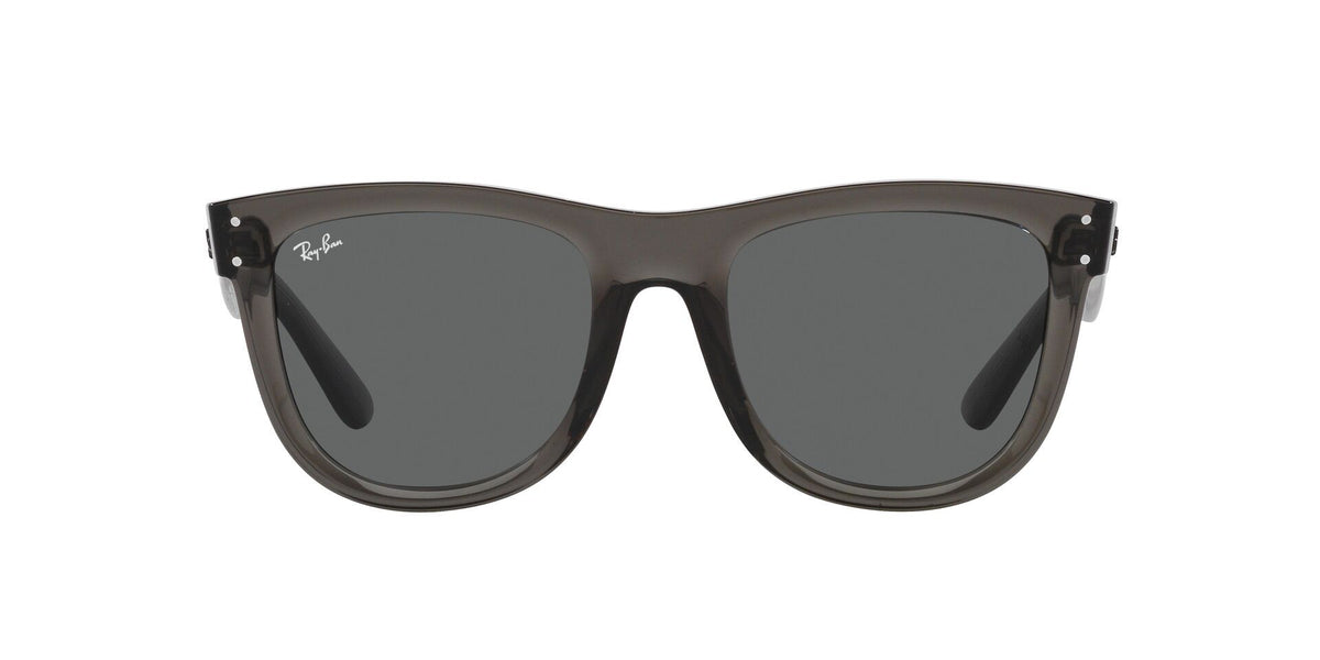 Wayfarer Reverse sunglasses, smoke-gray frame with dark gray lenses, front view