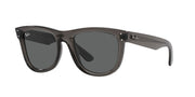 Wayfarer Reverse sunglasses, dark brown frame with dark gray lenses, side profile
