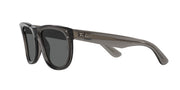 Wayfarer Reverse sunglasses, dark gray frame with dark lenses, temple arm side view