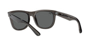 Wayfarer Reverse sunglasses, dark brown translucent frame with dark gray lenses, side angle